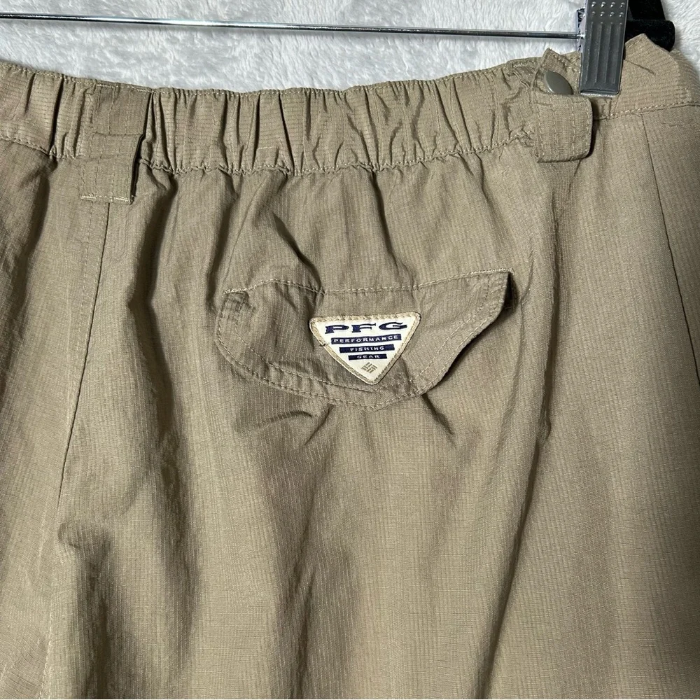 Columbia Convertible Pants Mens XL 32‎ (34X30.5) Beige Hiking Fishing Outdoors